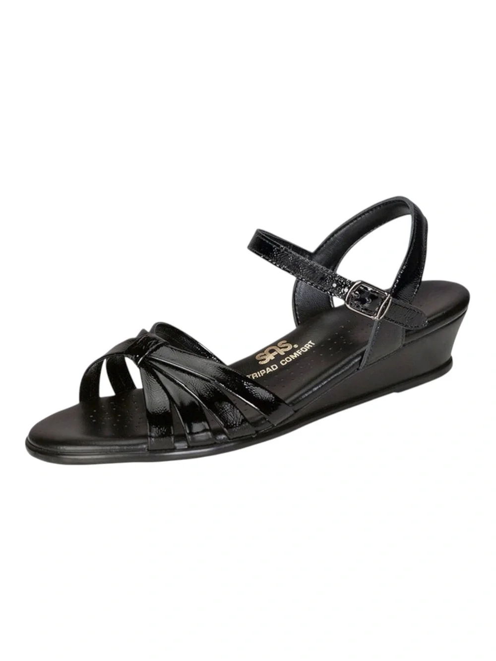 SAS Strippy Quarter Strap Wedge Sandals